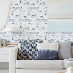 Dennis Cape Cod Toile Wallpaper