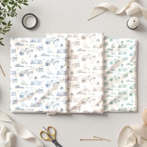Woods Hole Cape Cod Toile Fabric