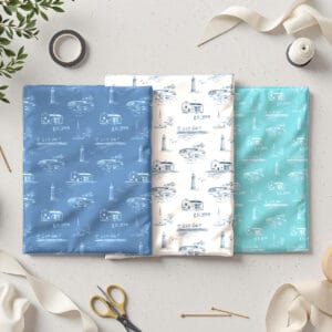 Cohasset Massachusetts Toile Fabric
