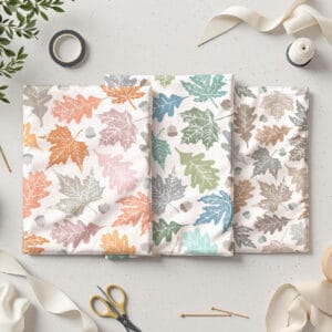 P1367 Block Print Leaves Fabric