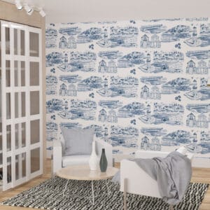 Martha's Vineyard Cape Cod Toile Wallpaper