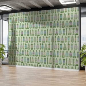 P1558 Stamped Leaves Wallpaper
