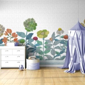 P1629 Illustrated Flowers Wallpaper