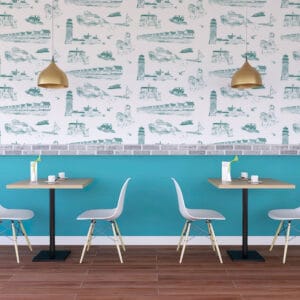 Truro Cape Cod Toile Wallpaper