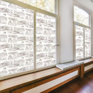 Martha's Vineyard  Cape Cod Toile Window Decal