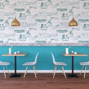Yarmouth Cape Cod Toile Wallpaper