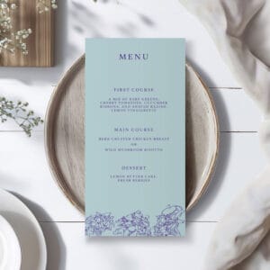 Wedding Menu | Hydrangea Haven