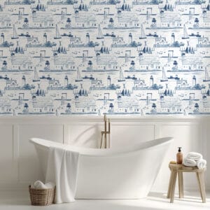Barnstable Cape Cod Toile Wallpaper