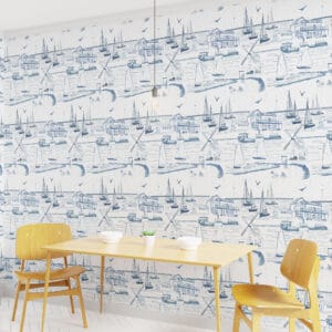 Osterville Cape Cod Toile Wallpaper