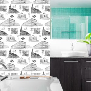 Rockland Massachusetts Toile Wallpaper